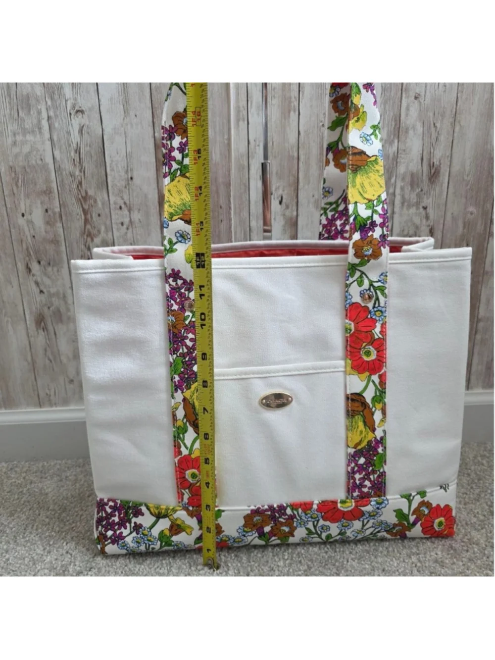Coach Large Tote Bag Floral Summer Mothers Day Beach NWOT